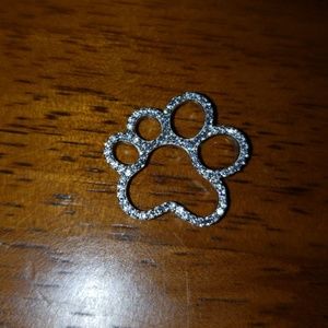 925 silver paw print pendant